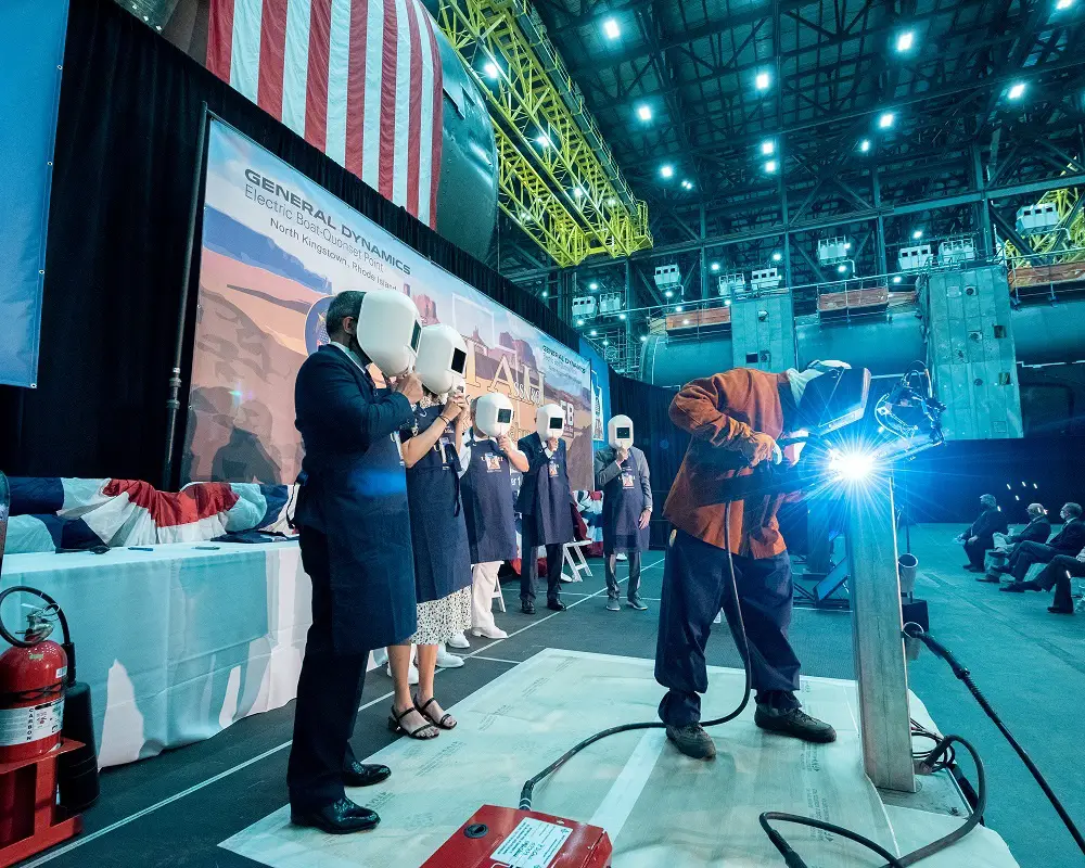 Electric Boat Marks Keel Laying of Virginia-Class Submarine UTAH (SSN 801)