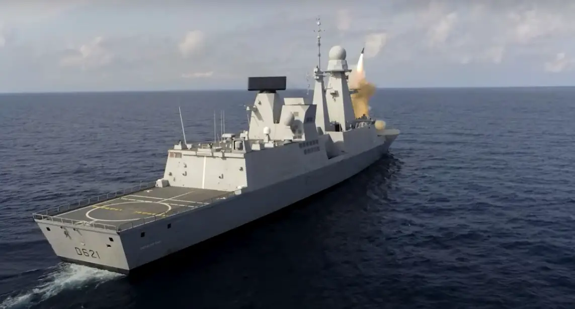 French Navy Frigate Chevalier Paul Fires Aster 30 Surface-to-air Missile Near Levant Island