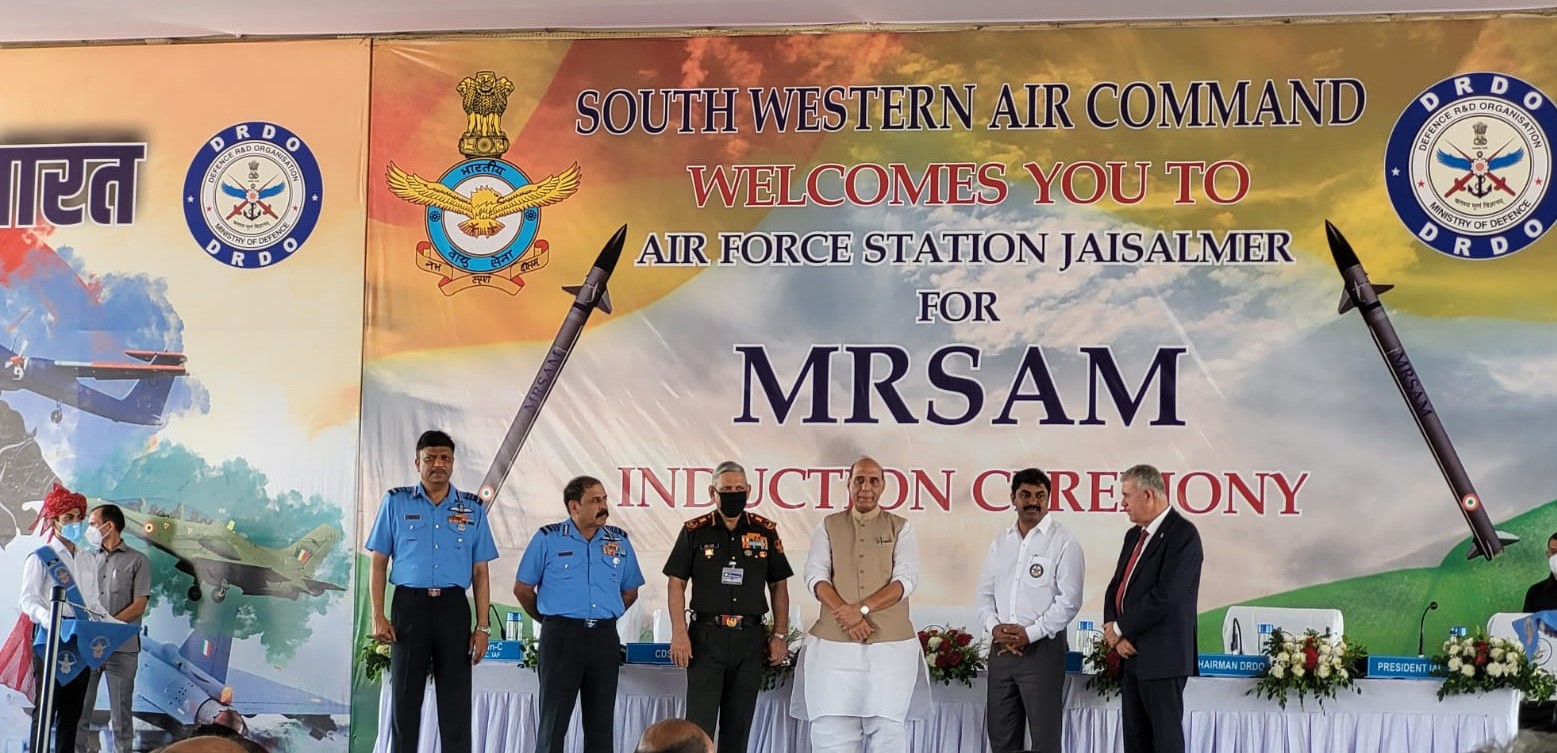 IAI congratulates the Indian Air Force & DRDO on the successful induction of the MRSAM Air & Missile Defense System