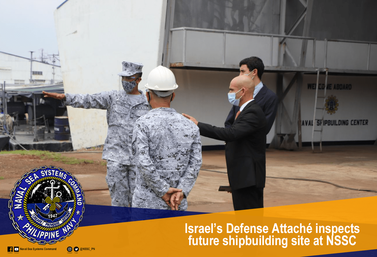 Mr. Raz Shabtay, Israel's Defense Attaché to the Philippines, and his party paid a visit to the Naval Shipbuilding Center last September 1 to see the site where the Fast Attack Interdiction Craft Missile (FAIC-M) will be built.