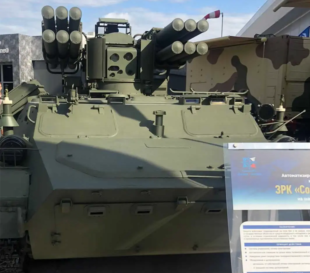 The Sosna combat module fitted on BTR-82A 8x8 Armoured Personnel Carrier