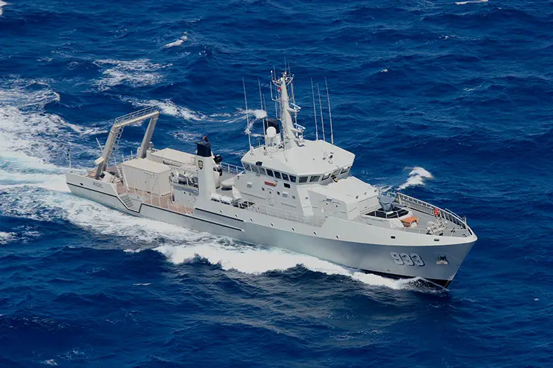 Indonesian Navy Rigel 933 oceanographic and hydrographic research vessels
