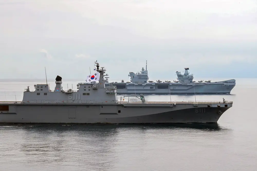 UK Carrier Strike Group Completed Exercises with Republic of Korea Navy