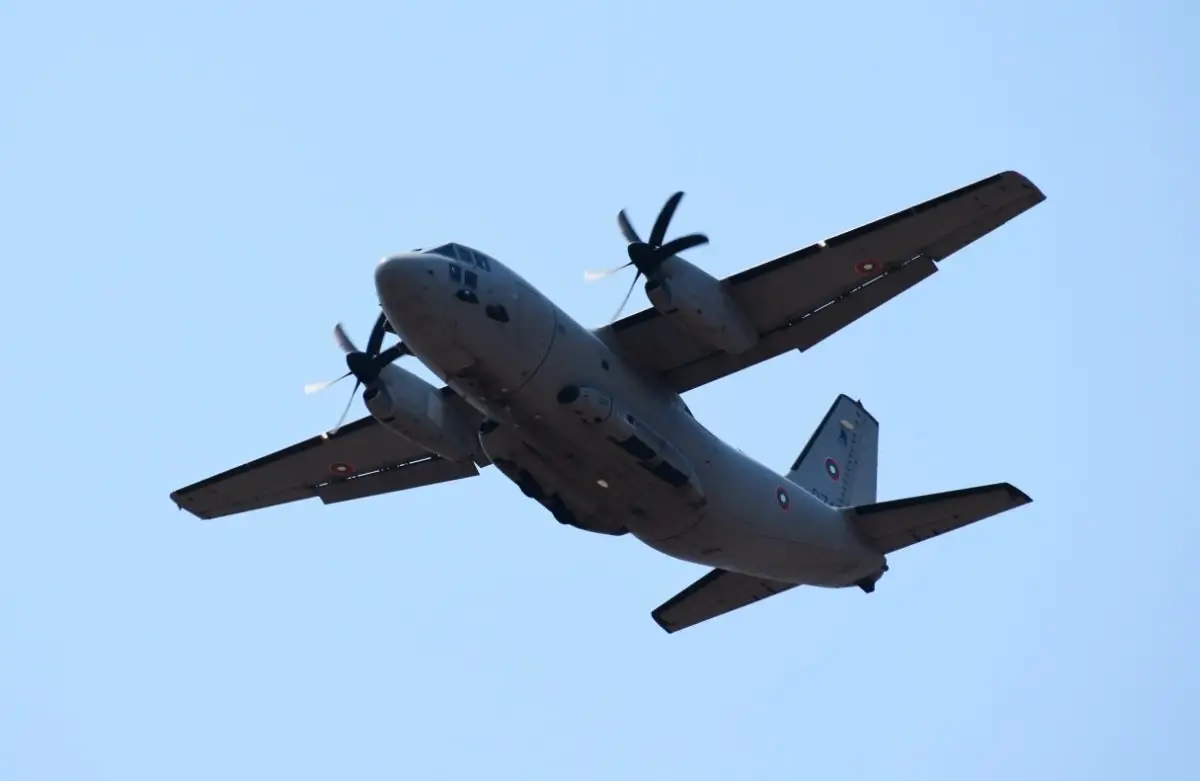 Bulgarian C-27 air transport practices low-level tactical flights during Ex Thracian Summer.