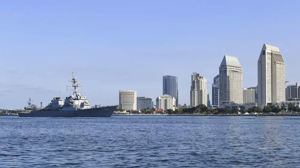 US Navy USS Curtis Wilbur Arrives in Homeport San Diego, California