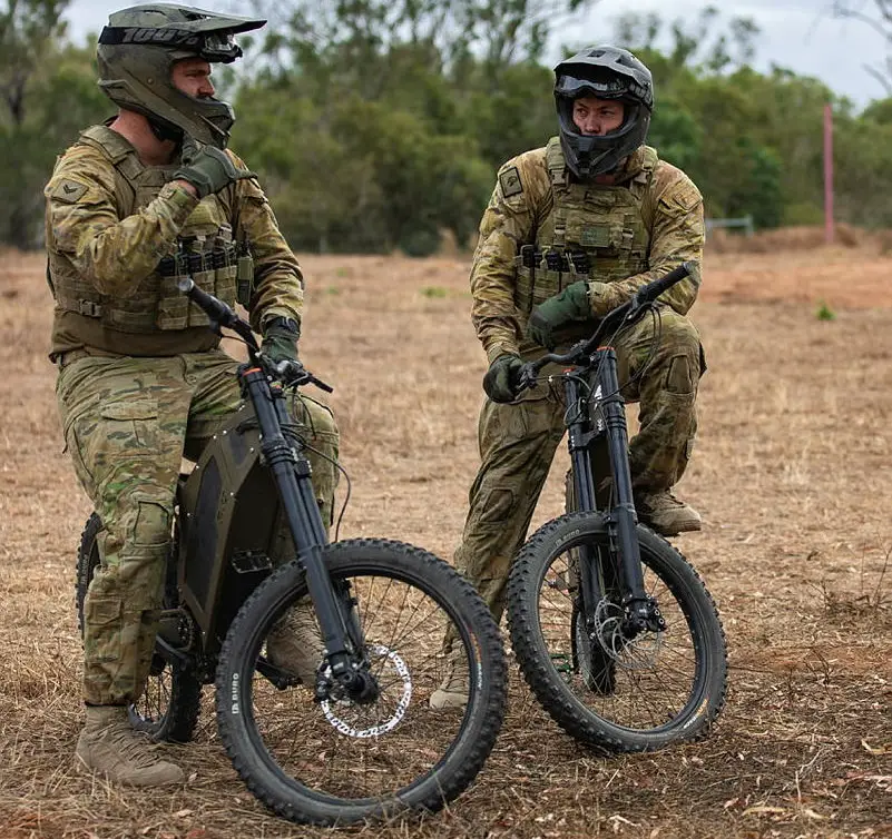 Australian Army 2nd/14th Light Horse Regiment Testing Stealth Reconnaissance E-bikes for Use in Combat