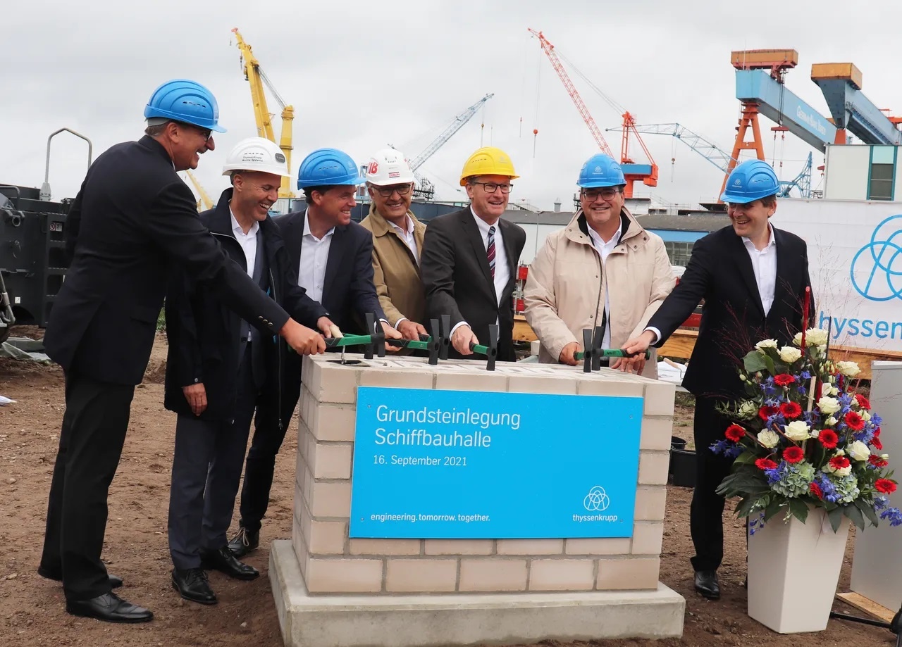thyssenkrupp Marine Systems Starts Construction of New Submarine Building Hall