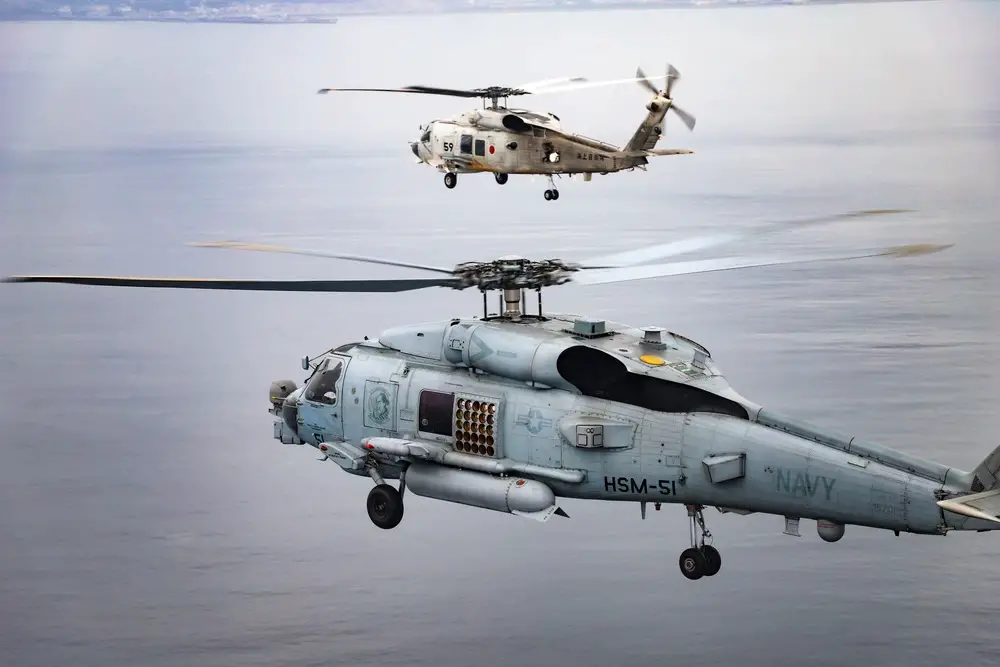 US Navy and Japan Maritime Self-Defense Force Helicopter Squadrons Conduct Bi-lateral Exercises