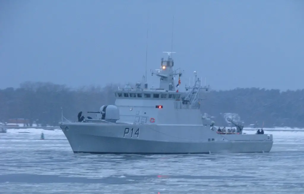 Lithuanian Naval Force P15 offshore patrol vessel Aukstaitis 