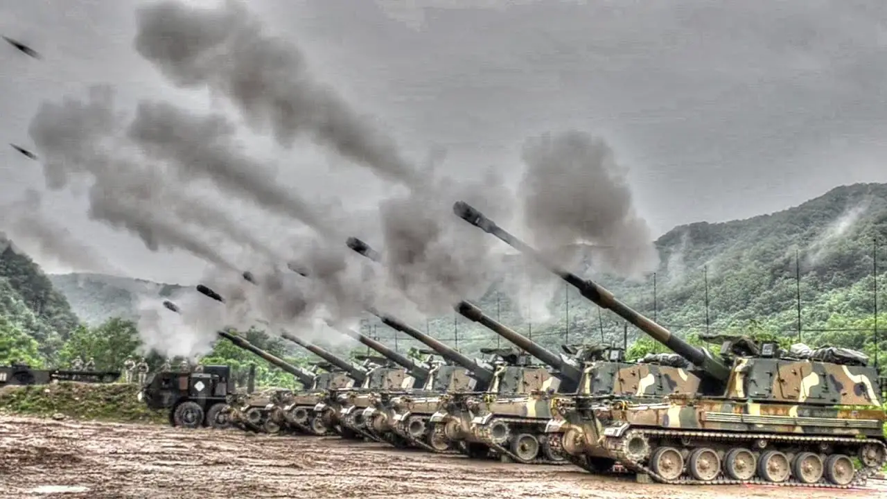 Republic of Korea Army K9 Thunder self-propelled 155 mm howitzer
