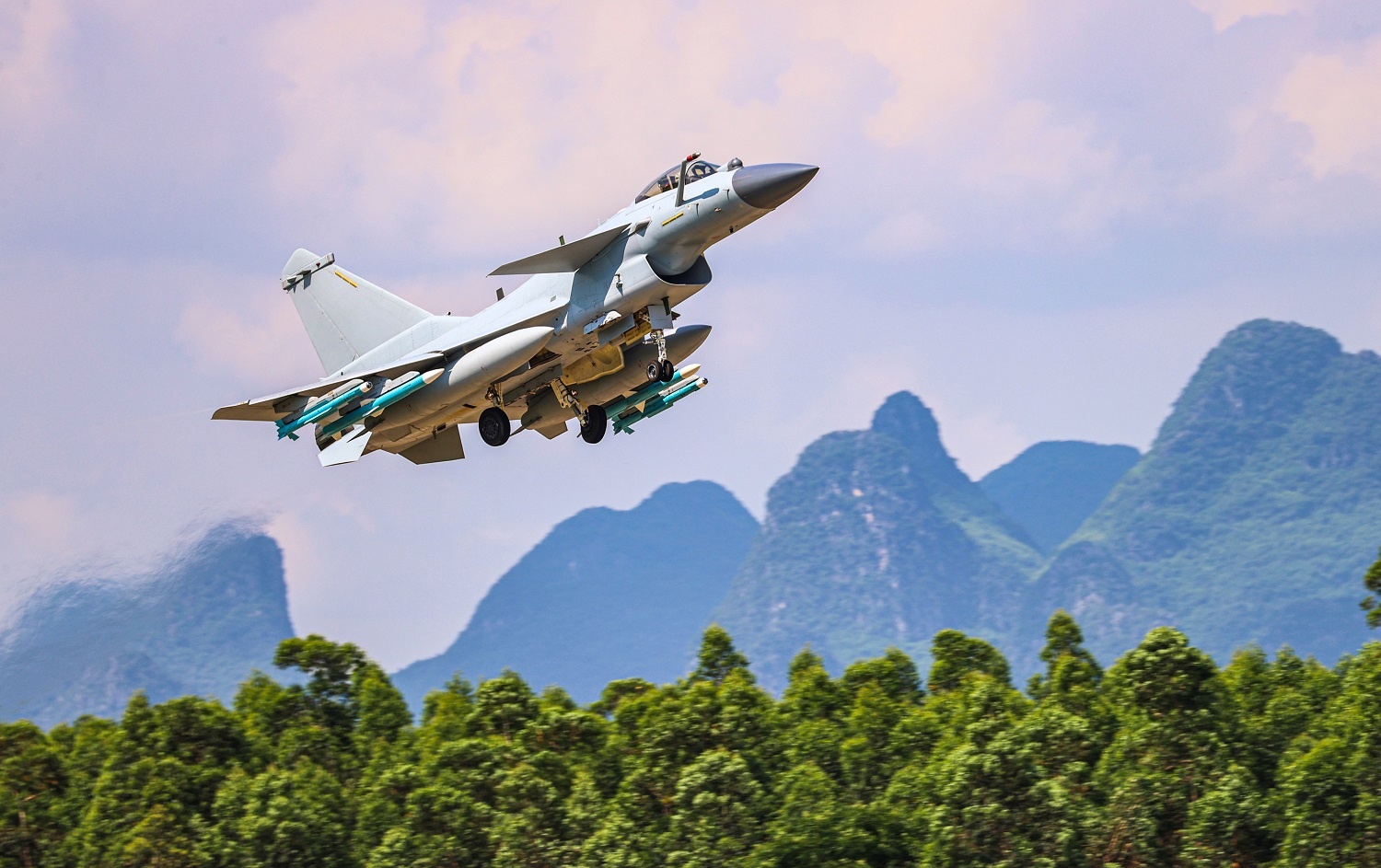 China's PLA Chengdu J-10 single-engine multirole fighter