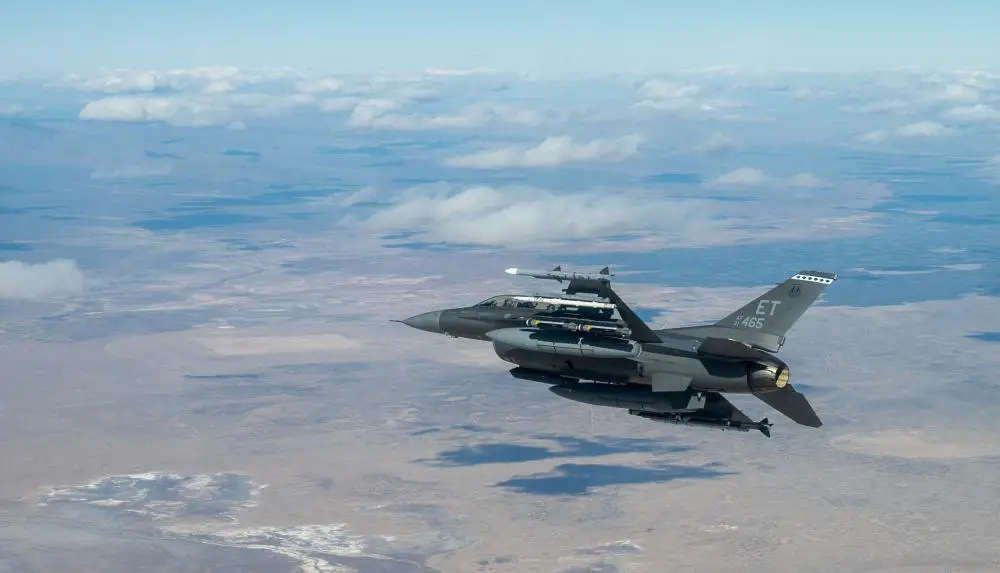 US Air Force 40th Flight Test Squadron F-16 Drops 1st Collaborative Small Diameter Bombs