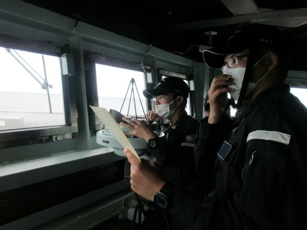Japan Maritime Self-Defense Force JS Samidare Conducted Joint Training with German Navy FGS Bayern