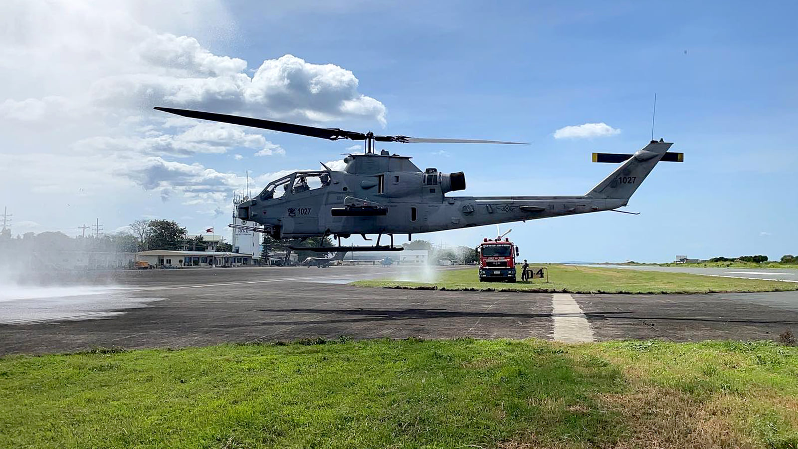 Jordan-donated Cobra Attack Helicopter Arrives at Philippine Air Force 15th Strike Wing Headquarters