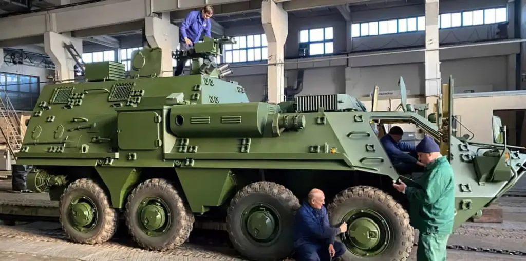 Kiev Armored Plant Reveals of BTR-4CS-T Armoured Personnel Carrier for Royal Marine Corps