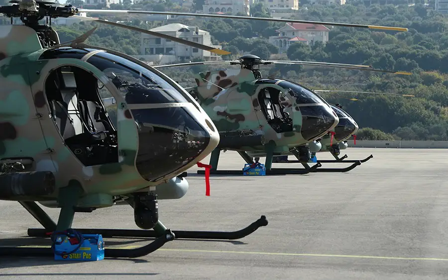 Lebanese Air Force Takes Delivery of Six MD-530F+ Light Attack Helicopters