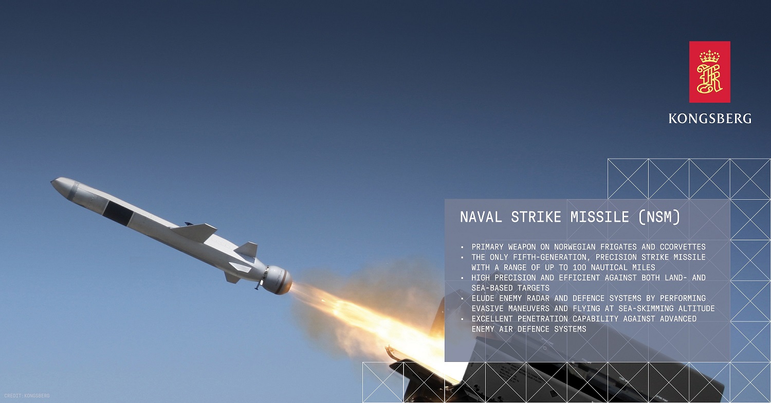 Kongsberg Defence & Aerospace AS Naval Strike Missile (NSM)