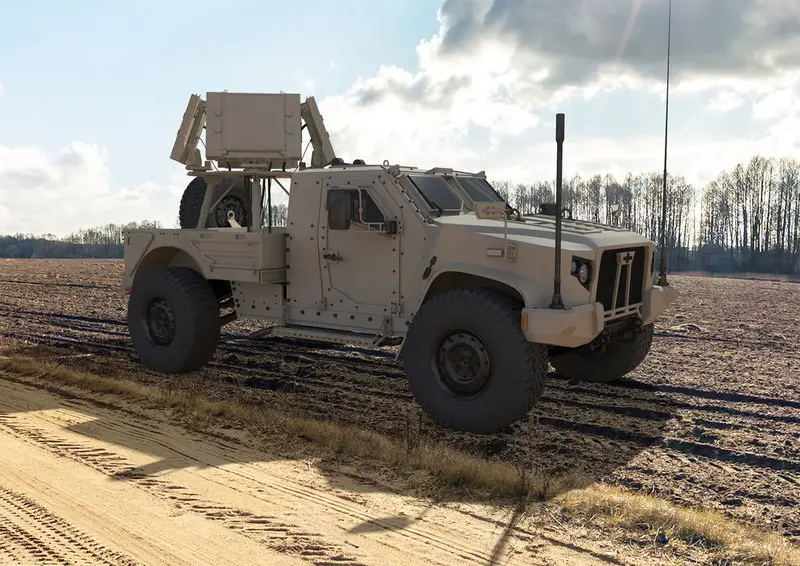 Illustration of RADA Electronic Industries exMHR installed on Joint Light Tactical Vehicle (JLTV)