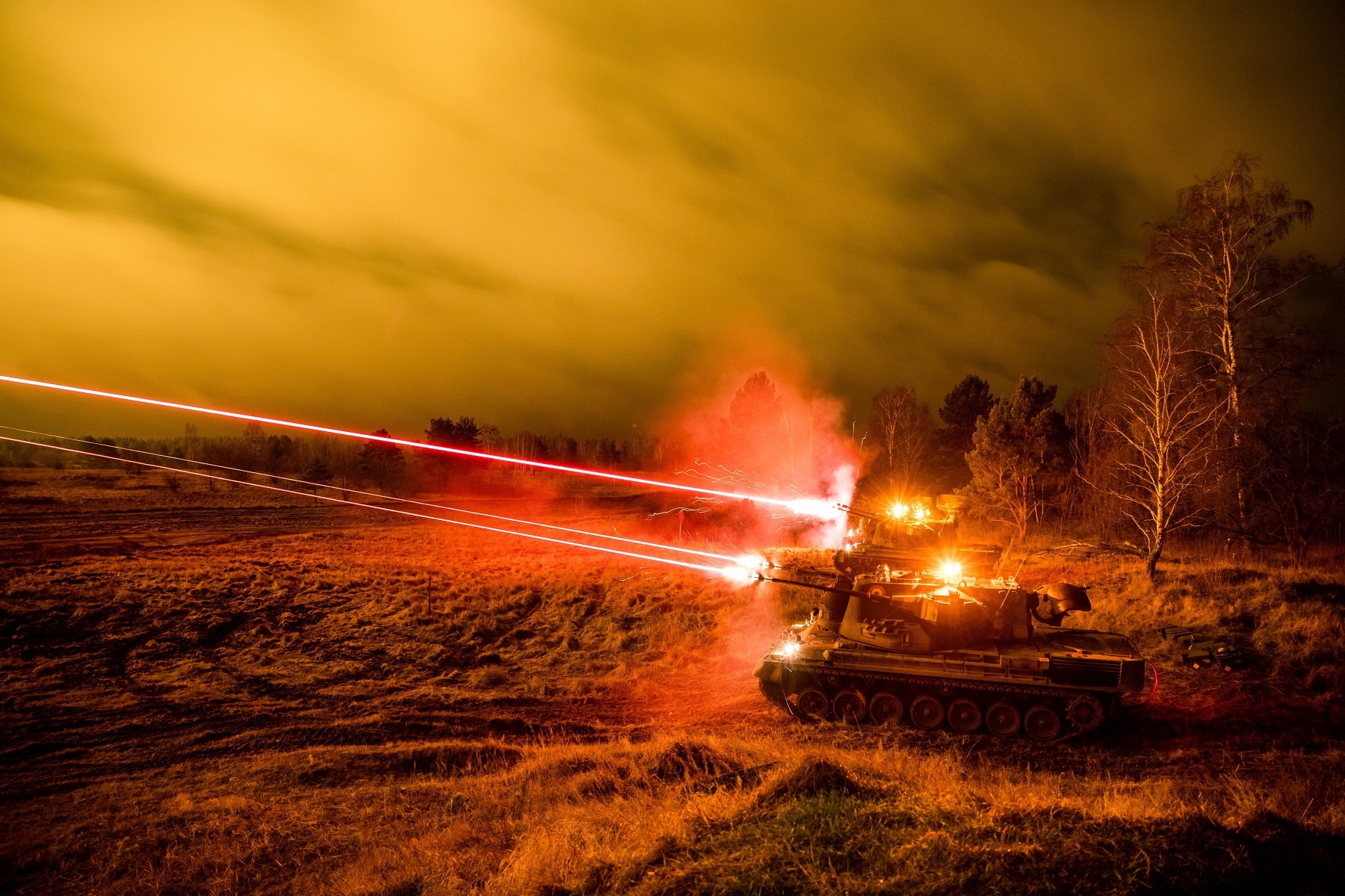Romanian Land Forces Iron Cheetahs Conduct First Night Live Fire at Bemowo Piskie Training Area, Poland