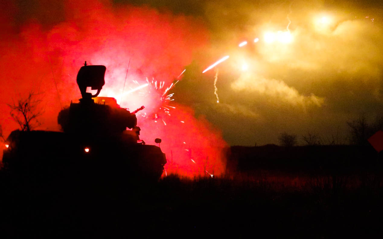 Romanian Land Forces Iron Cheetahs Conduct First Night Live Fire at Bemowo Piskie Training Area, Poland