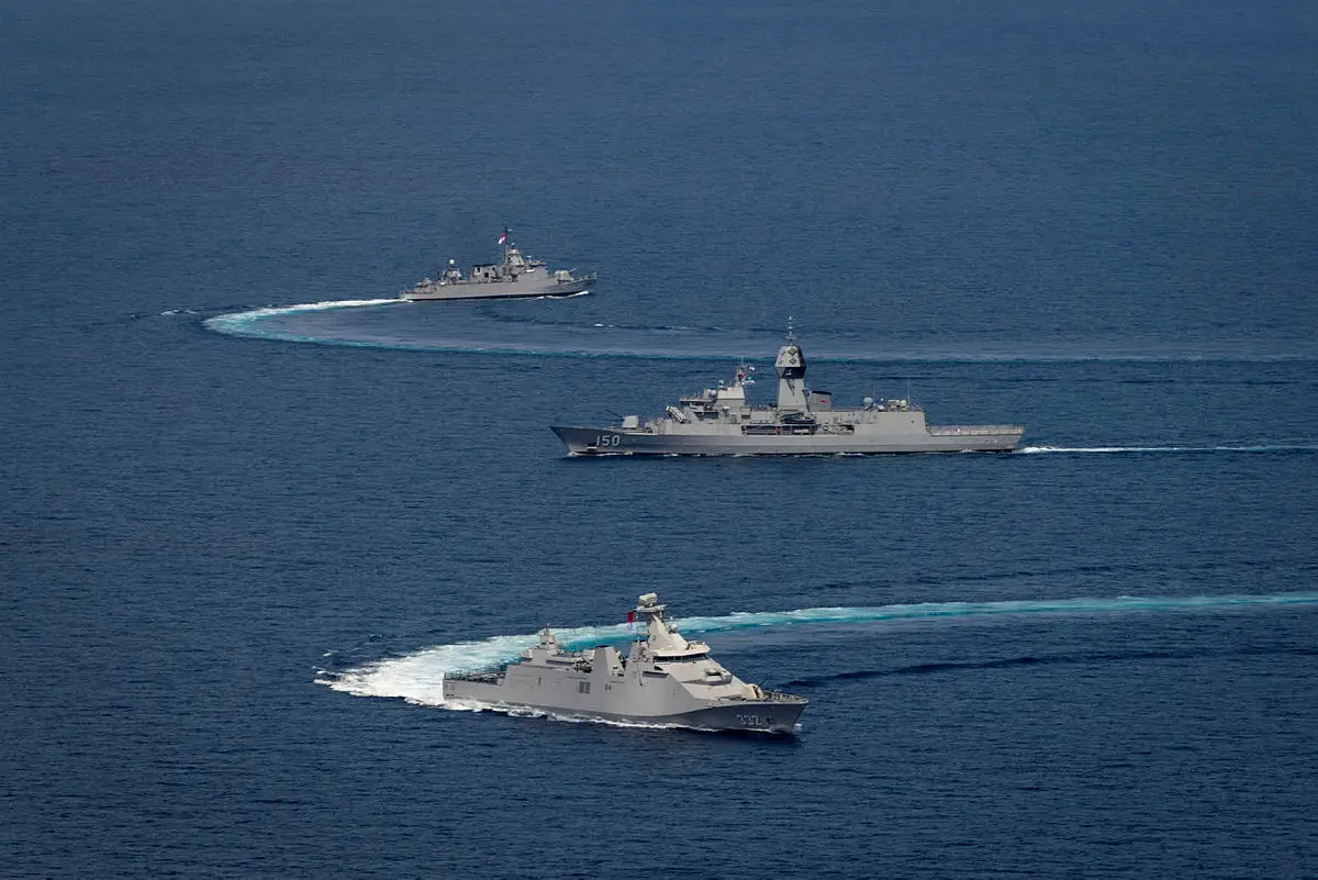 Royal Australian Navy HMAS Anzac Strengthens Partnership with Indonesian Navy Warships