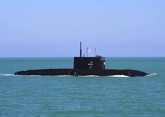 Russian Navy Black Sea Fleet Submarines Conducts Live Fire Exercise as NATO Ships Enter Black Sea