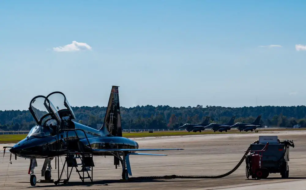 A T-38 Talon sits on the flightline during a first assignment instructor pilot immersion (FAIP) at Shaw Air Force Base, South Carolina, Nov. 2, 2021.