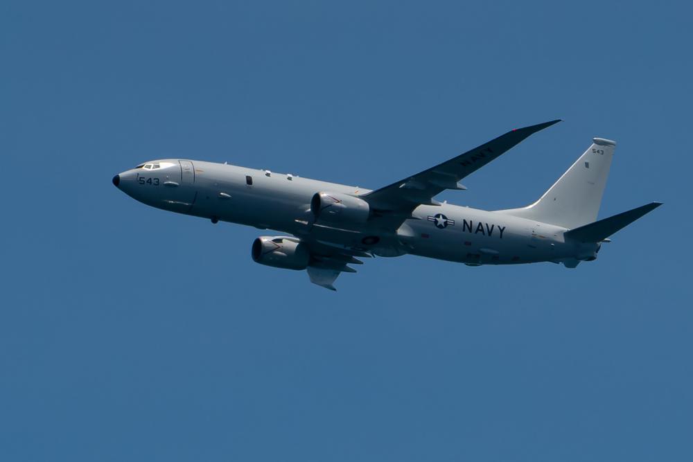 A P-8A Poseidon, assigned to "The Golden Swordsmen” of Patrol Squadron (VP) 47 participates in Cooperation Afloat and Readiness and Training (CARAT) Indonesia 2021.