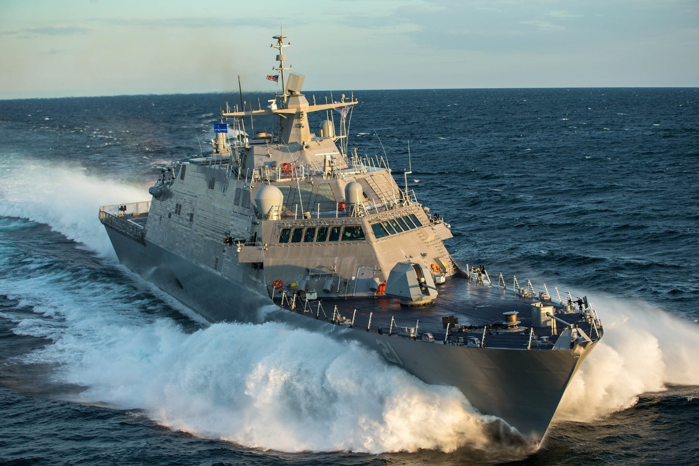 US Navy USS Minneapolis Saint-Paul (LCS 21) Commissions and Begins Sail-Around Transit