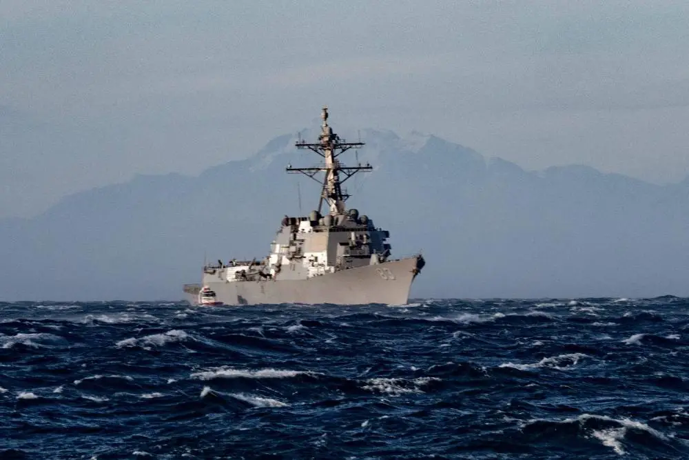 US Navy Arleigh Burke-class guided-missile Destroyer USS Howard Visits New Zealand