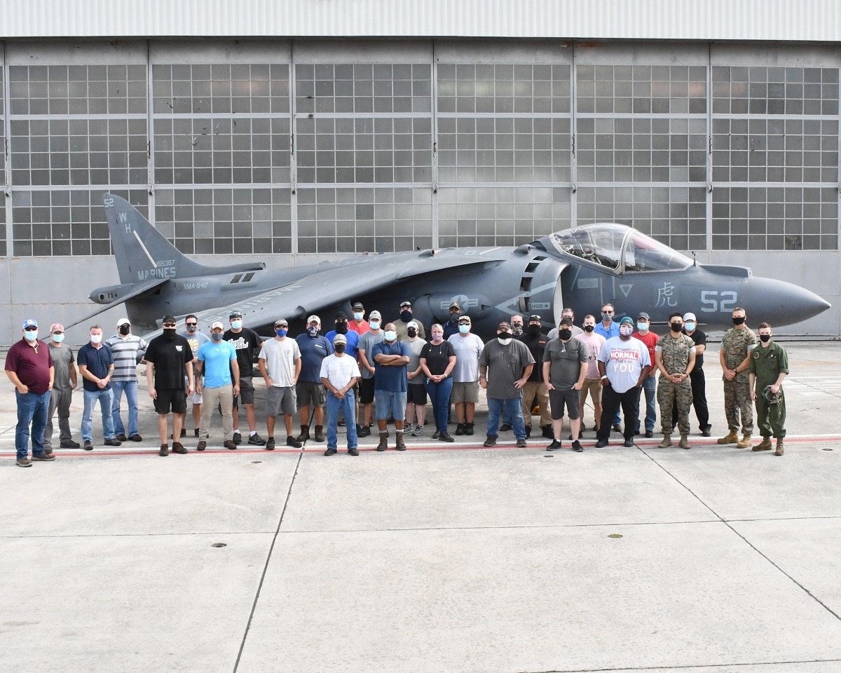 US Navy Fleet Readiness Center East Returns Final Harrier to Marine Corps Air Station Cherry Point