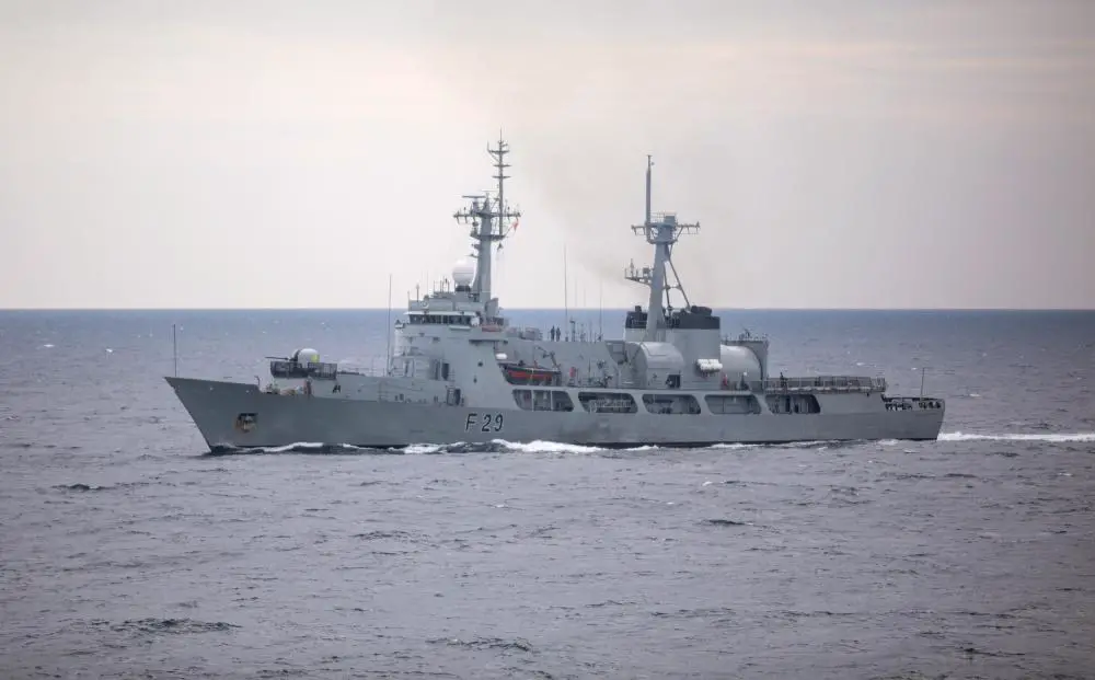 The Bangladesh Navy patrol frigate BNS Somudra Avijan (F 29) approaches the Independence-variant littoral combat ship USS Tulsa (LCS 16) for a replenishment-at-sea exercise during Cooperation Afloat Readiness and Training (CARAT) Bangladesh 2021. 