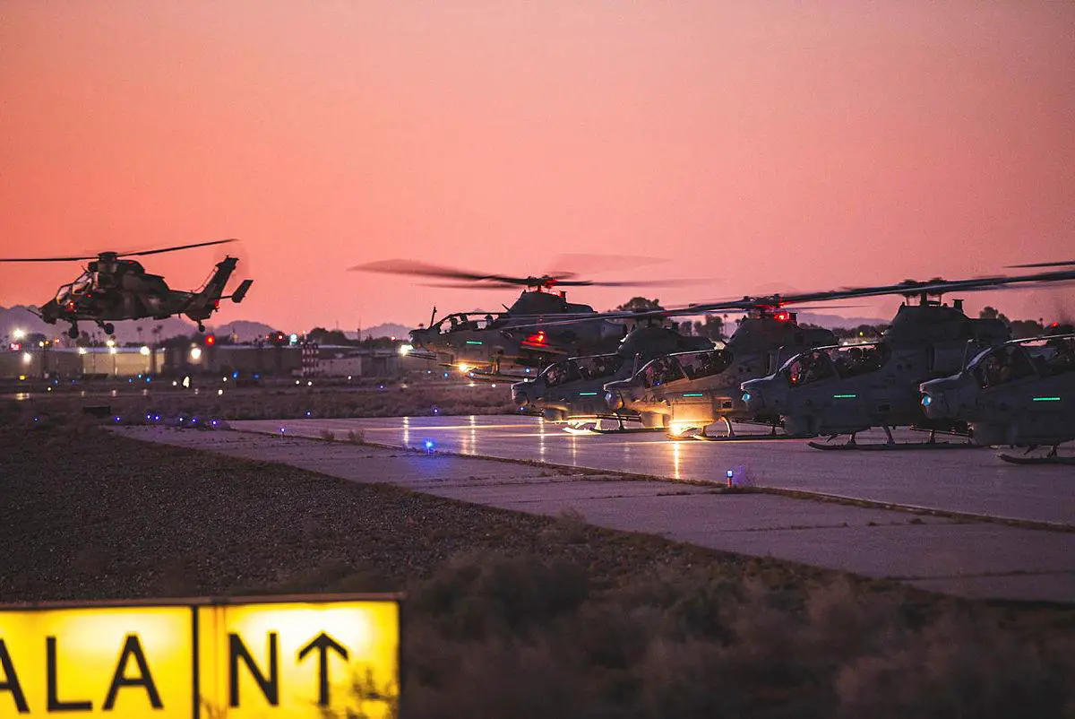 Australian Army Aviation Tiger Attack Helicopters Conducts Exercise Griffin Eagle in Arizona