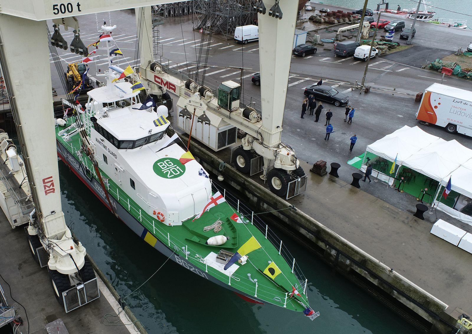  French Shipyard OCEA Launches First Patrol Boat for Ukraine State Border Guard Service