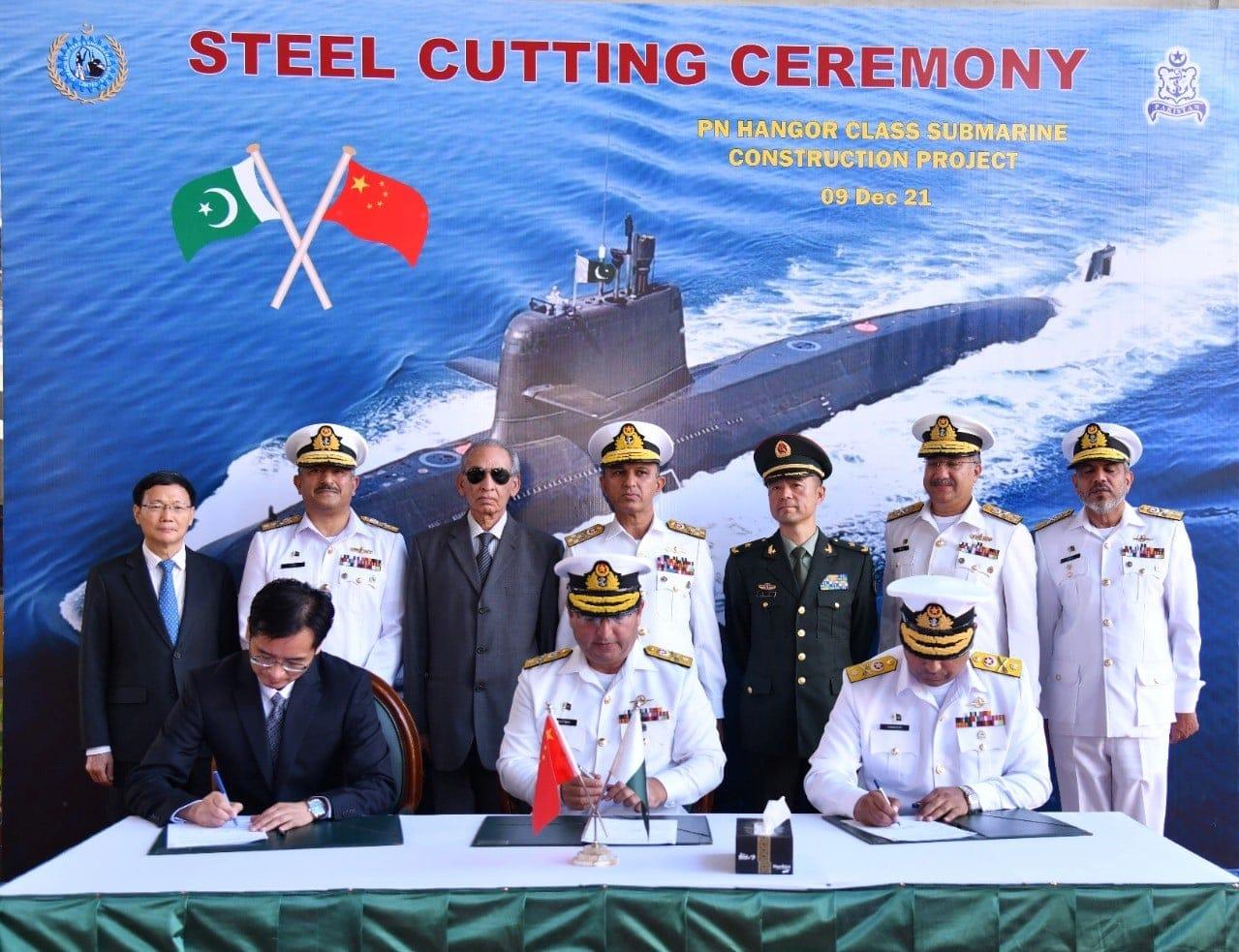 Karachi Shipyard and Engineering Works Cuts Steel for Pakistan Navy 5th Hangor-Class Submarine PNS TASNIM