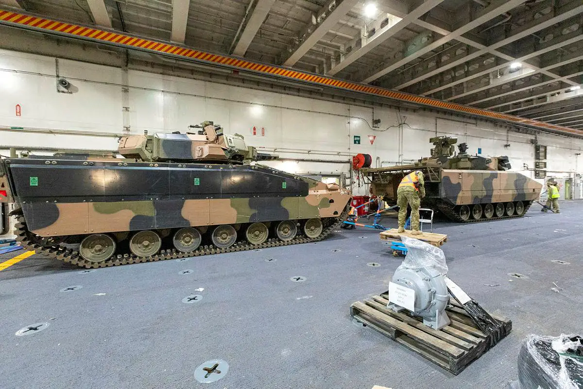 Lynx and Redback Infantry Fighting Vehicles Complete Sea Transportability Trials on Sydney Harbour
