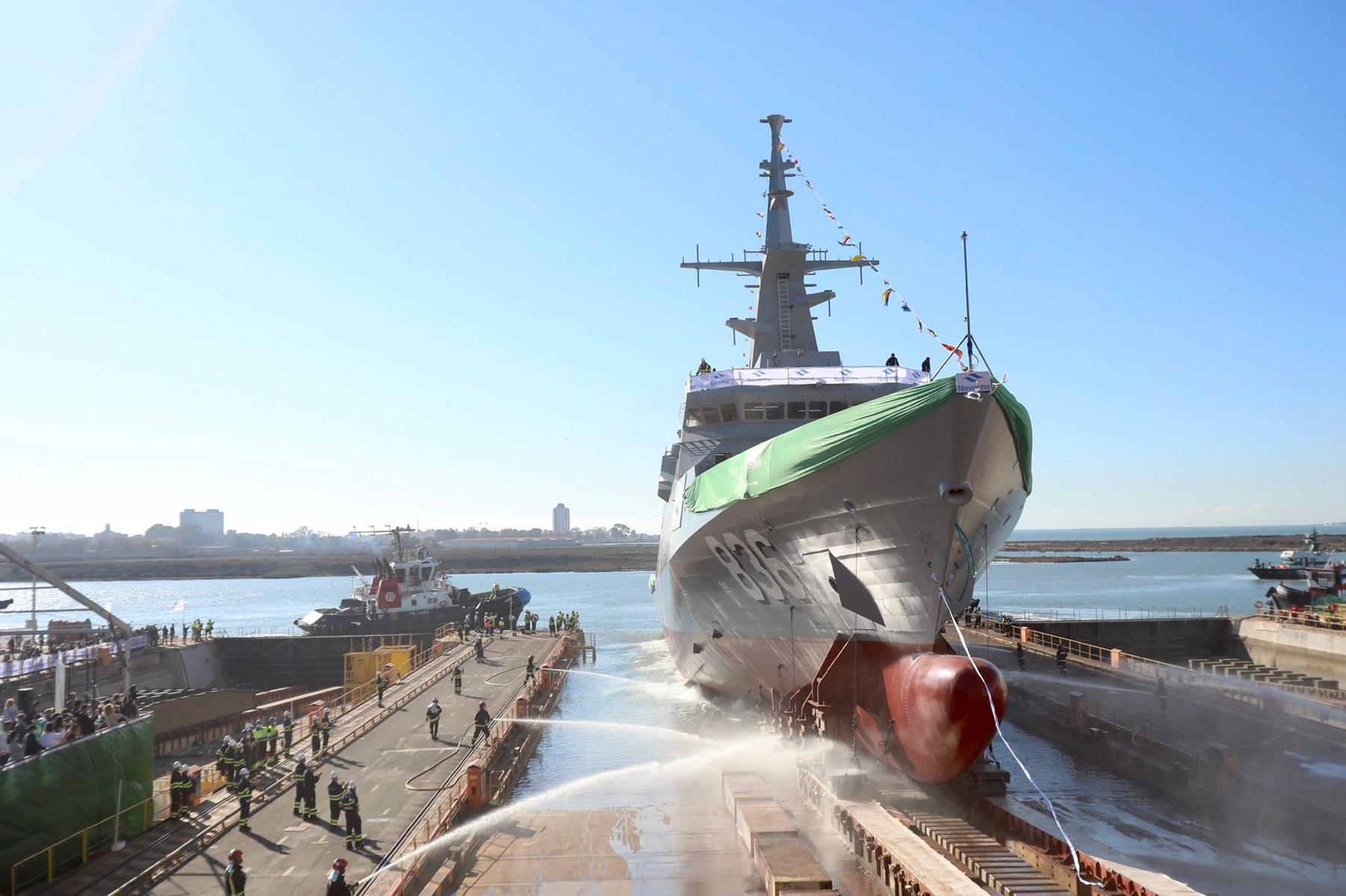 Spanish Shipyard Navantia Launches Fifth Al Jubail-class Corvette Unayzah for Royal Saudi Navy