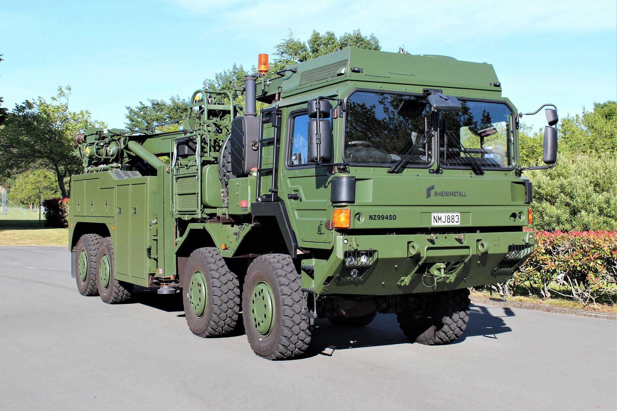 Rheinmetall Completes Handover of HX 8x8 Heavy Recovery Vehicles to New Zealand Defence Force