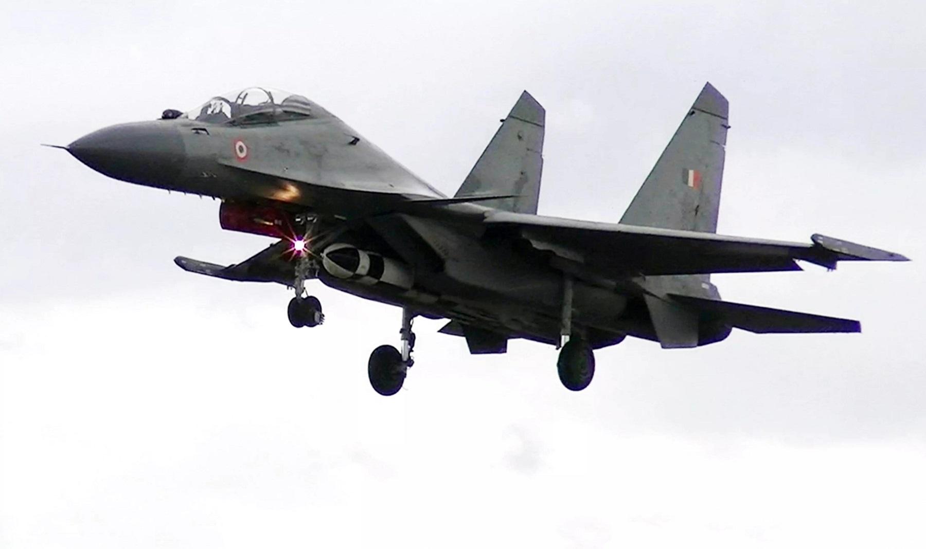 A Su-30MKI fighter armed with BrahMos