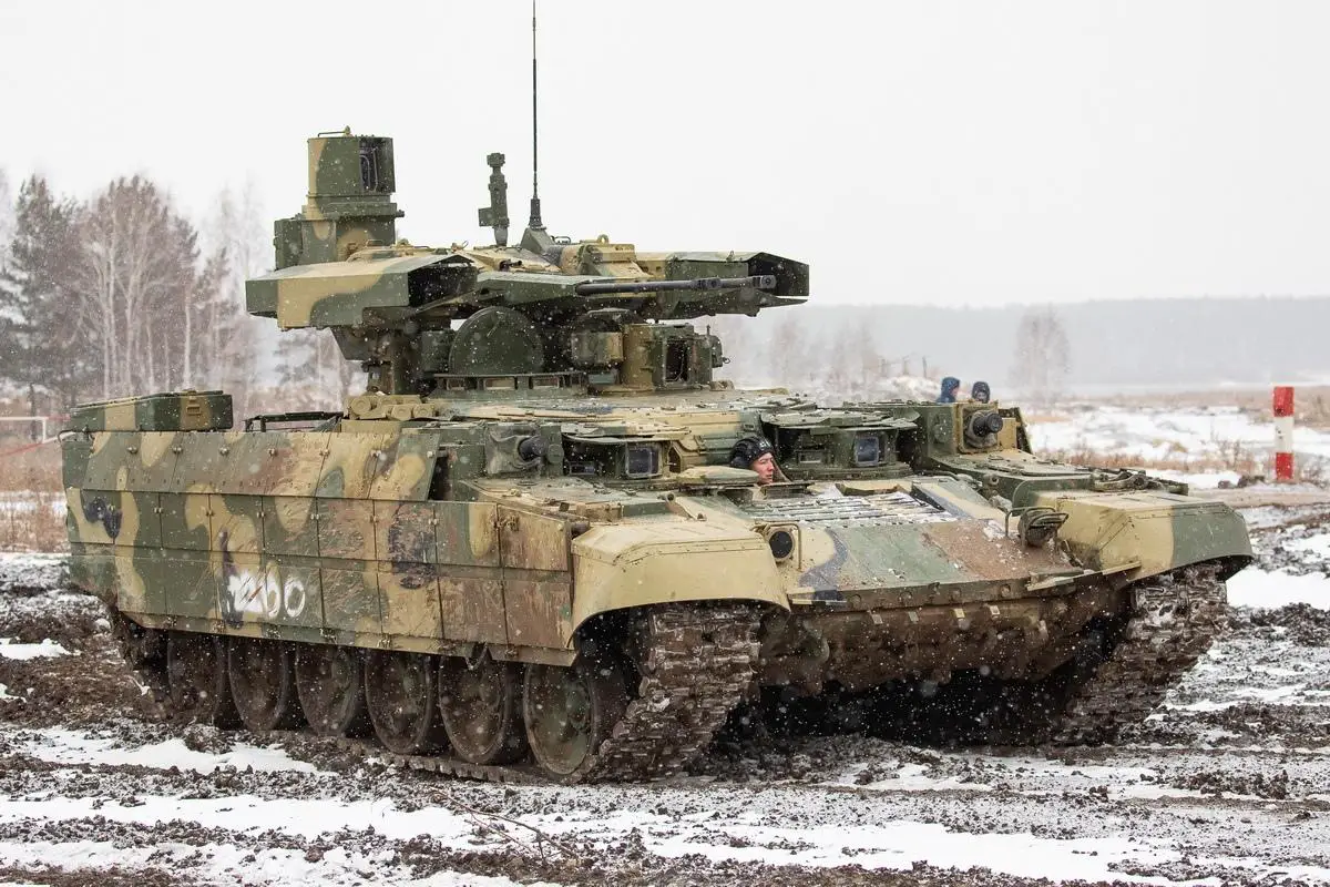 Terminator Tank Support Fighting Vehicle Enters Service with Russian Central Military District in Urals
