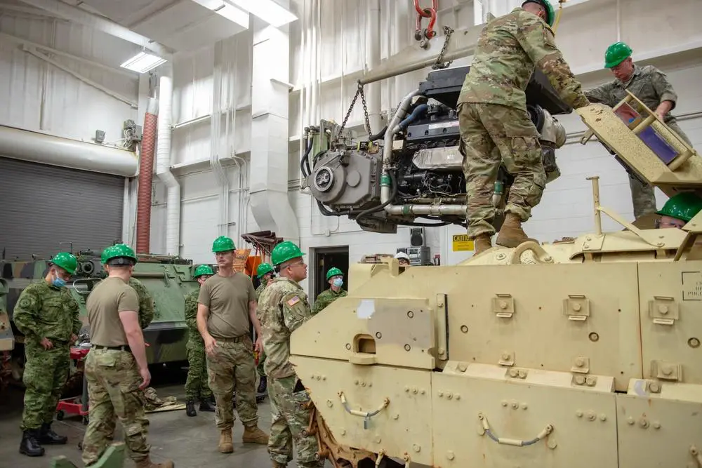 Croatian Service Members visit the Regional Training Site-Maintenance (RTS-M) at Camp Ripley, Minnesota, October 24, 2021, to continue the partnership for peace between the two nations. 
