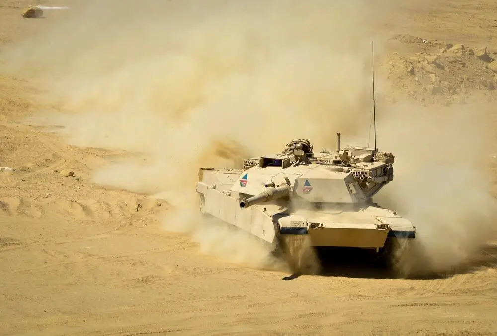 An Egyptian Army M1A1 Abrams main battle tank participates in a field training exercise during Bright Star 2017,
