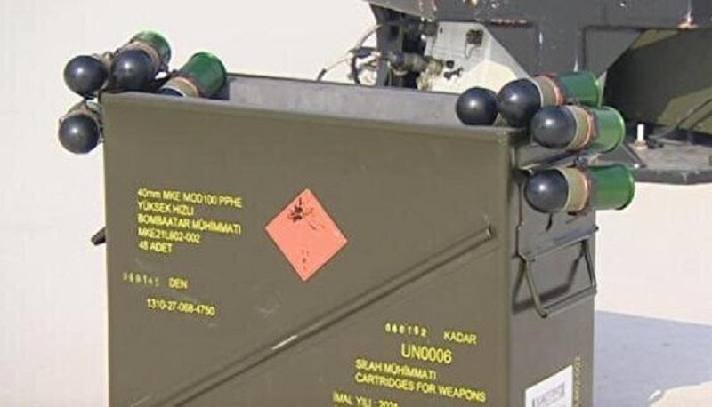 ASELSAN Sarp Remote Weapon Station Adapted to Fire Atom 40 mm Airburst Munition