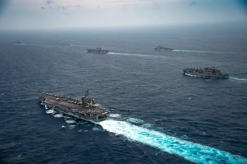 Essex Amphibious Ready Group and Carl Vinson Carrier Strike Group Wrap Up Joint Operations in South China Sea