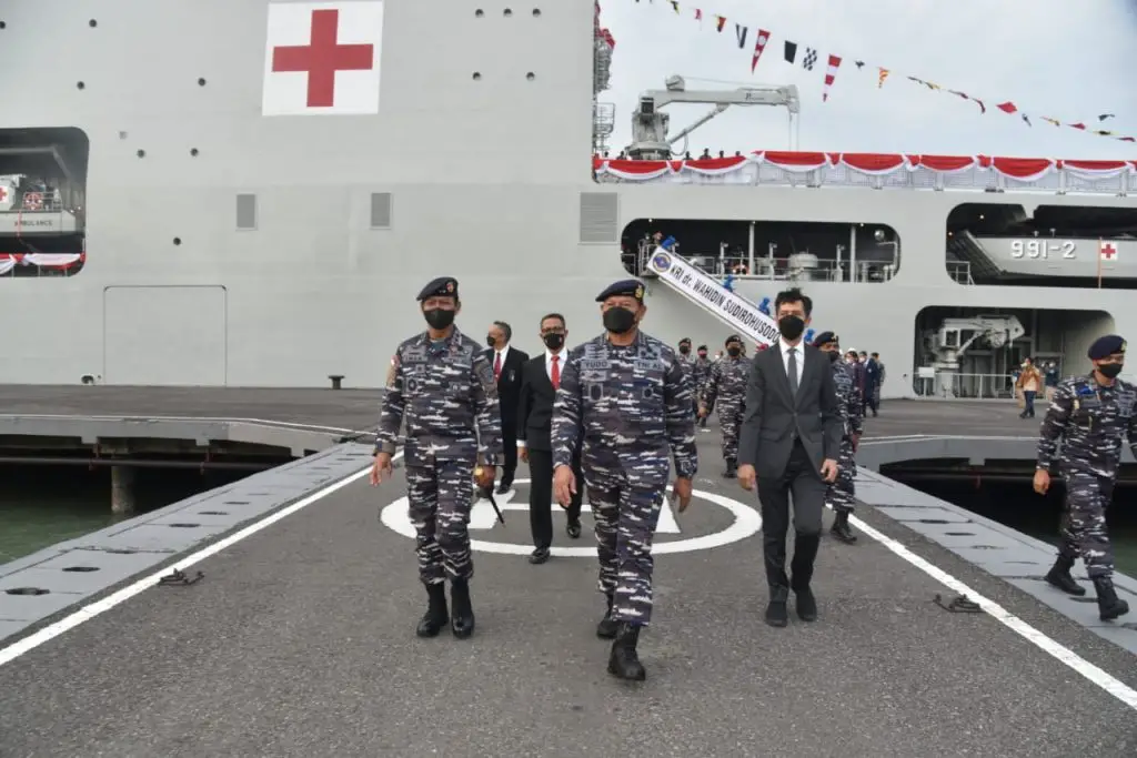  Indonesian Navy hospital support ship KRI dr. Wahidin Sudirohusodo (991). 