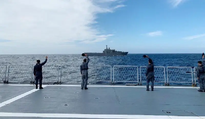 Republic Singapore Navy RSS Endeavour and Brunei Navy KDB Daruttaqwa Conduct Passage Exercise