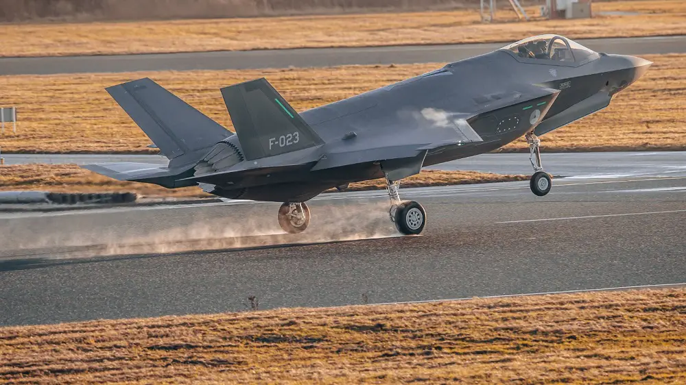 The last of 24  Royal Netherlands Air Force Lockheed Martin F-35A Lightning II Fighters arriving at Leeuwarden Air Base on 12 January.

