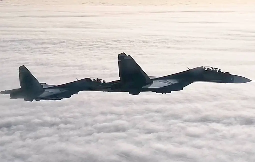Russian and Belarusian Sukhoi Su-30SM Fighters Patrol Union State Borders