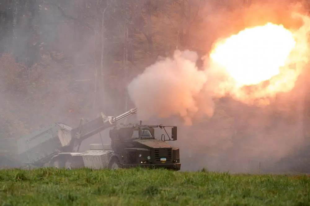 Swedish Armed Forces Demonstrates Archer Artillery System at Camp Atterbury, Indiana