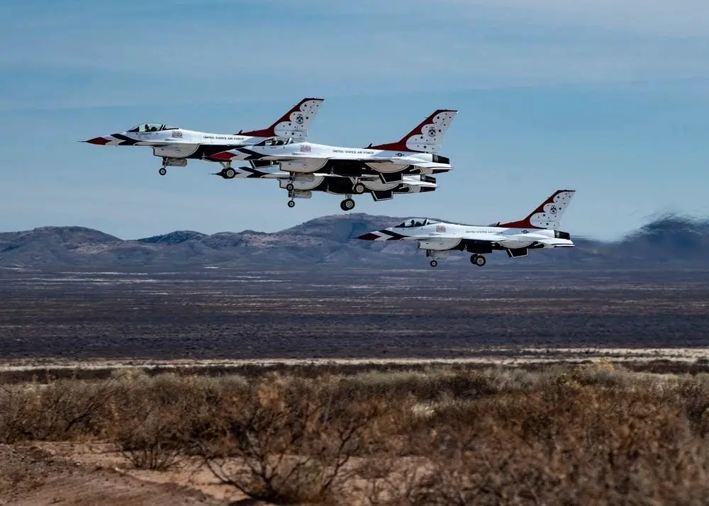 US Air Force Demonstration Squadron Thunderbirds Kick-Off Inaugural Training Trip